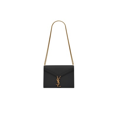 YSL CASSANDRA MEDIUM IN GRAIN DE POUDRE EMBOSSED LEATHER 532750BOW0W1000 (22*16.5*5.5cm)